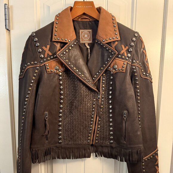 Double D Ranch Jackets & Blazers - Double D Ranch “Jacket, Of The West” – Bronco Leather Statement Piece